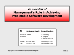 Management`s Role Short Version