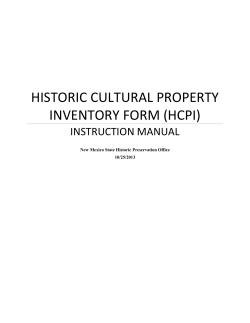 historic cultural property inventory form (hcpi)