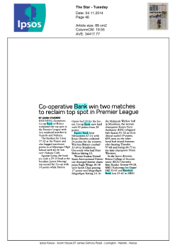 Cooperative Bank win two matches