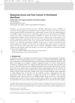 Deploying Access and Flow Control in Distributed Workflows