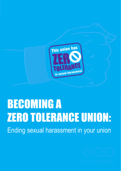 becoming a zero tolerance union - Newcastle University Students