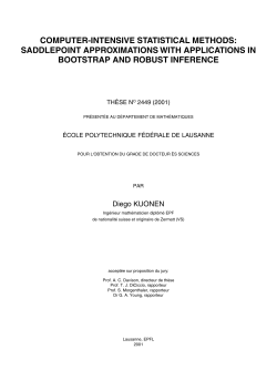 computer-intensive statistical methods: saddlepoint approximations