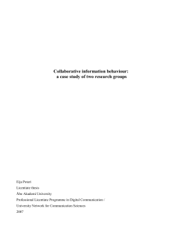 Collaborative information behaviour: a case study of two