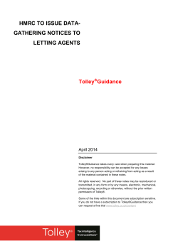 HMRC TO ISSUE DATA- GATHERING NOTICES TO