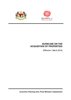 GUIDELINE ON THE ACQUISITION OF PROPERTIES