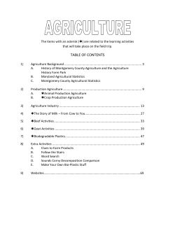 Teacher`s Notebook - Agriculture Section