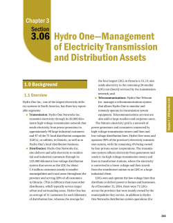 3.06: Hydro One—Management of Electricity Transmission and