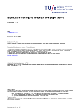 Eigenvalue techniques in design and graph theory