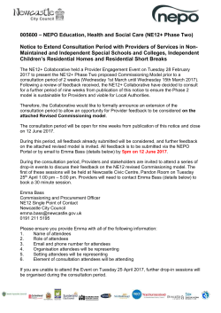 Portal Notice to extend Consultation period FINAL