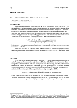 Noteson Nonmonotonic Autoepistemic Propositional Logic