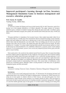 Improved participant`s learning through in-Class