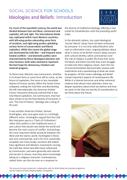 Ideologies and Beliefs: Introduction