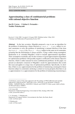 Approximating a class of combinatorial problems with rational