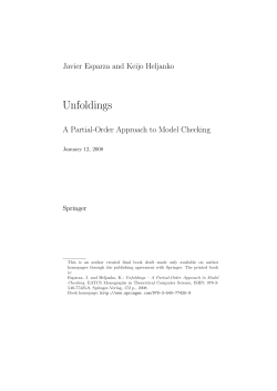 Unfoldings - A Partial-Order Approach to Model Checking