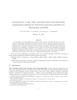 Learning how to play Nash, potential games and alternating