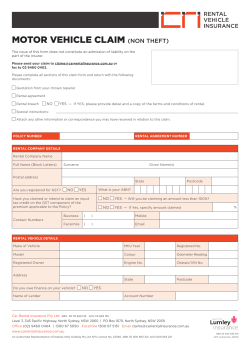 motor vehicle claim (non theft)