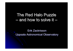 The Red Halo Puzzle – and how to solve it –