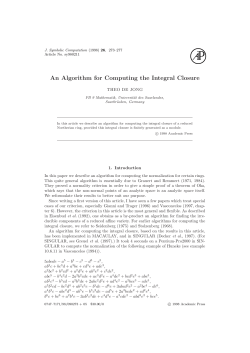 An Algorithm for Computing the Integral Closure