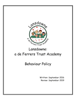 Larisdowne Infants` School - Lansdowne: A de Ferrers Trust Academy