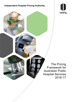 Pricing Framework 2016-17 - Independent Hospital Pricing Authority