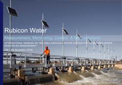 Rubicon Water Measurement, Monitoring