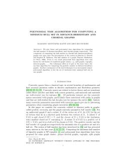 POLYNOMIAL TIME ALGORITHMS FOR COMPUTING A