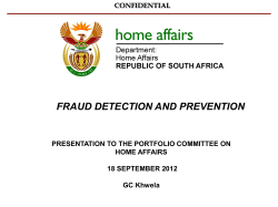 Fraud Detection and prevention