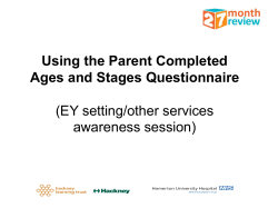 ASQ-3 section - Hackney Learning Trust