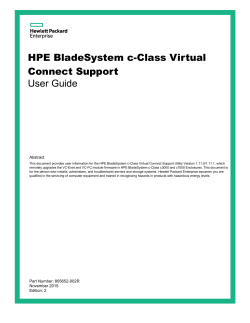 HPE BladeSystem c-Class Virtual Connect Support Utility Version
