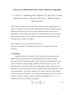 Chaos in Low-Dimensional Lotka-Volterra Models of Competition