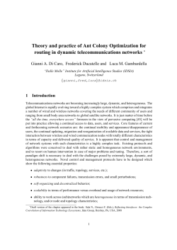 Theory and practice of Ant Colony Optimization for routing