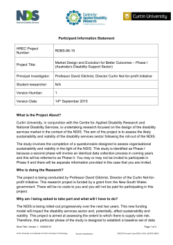 Participant Information Statement HREC Project Number: RDBS