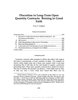 Quantity Contracts: Reining in Good