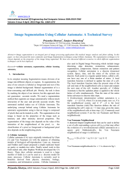 Image Segmentation Using Cellular Automata
