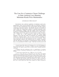 The Case for a Commerce Clause Challenge to State Antitrust Laws