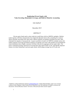 1 Replicating Private Equity with Value Investing, Homemade