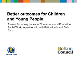 Better outcomes for children and young people in Bolton