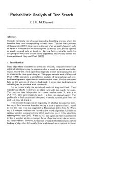 Probabilistic Analysis of Tree Search