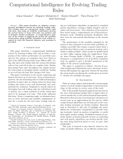 Computational Intelligence for Evolving Trading Rules