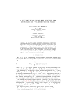 A support theorem for the geodesic ray transform