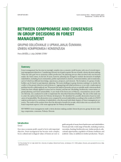 between compromise and consensus in group decisions in forest