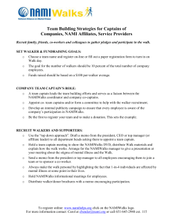 Family team captains recruit family and friends to gather pledges