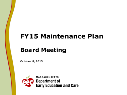 FY15 Maintenance Plan