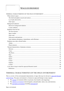 thermal characteristics of the space environment