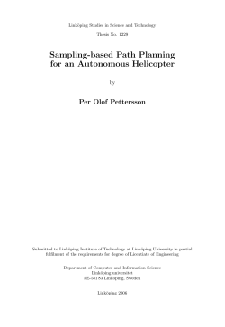 Sampling-based Path Planning for an Autonomous