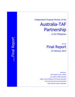 Australia-TAF Partnership in the Philippines