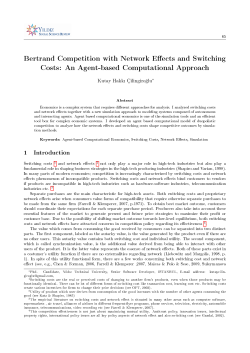 Bertrand Competition with Network E ects and Switching Costs: An