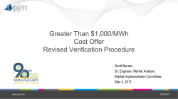 Greater Than $1000/MWh Cost Offer Revised Verification