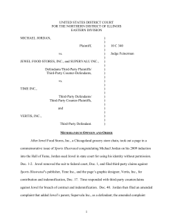 Jordan v. Jewel Food Stores, Inc., No. 10-c