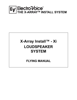 X-Array Install™ - Xi LOUDSPEAKER SYSTEM